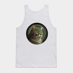 Purrfectly Powerful: Round Cat Designs for the Feline Warrior in You Tank Top